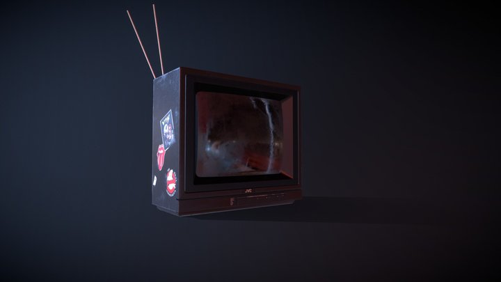 Old JVC TV 3D Model