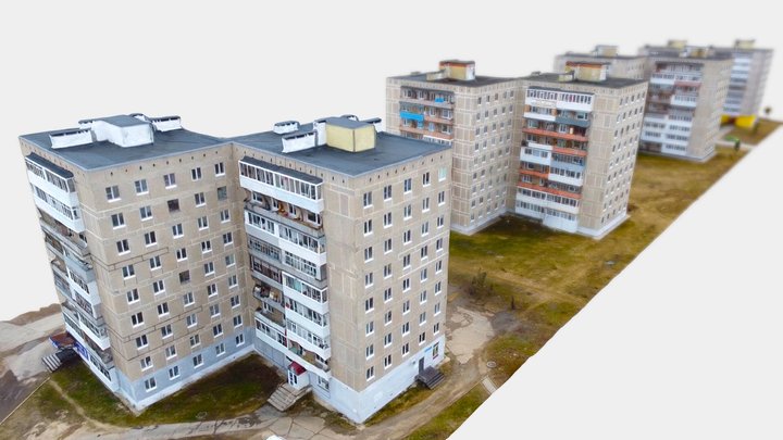 a quarter in the Russian outback 3D Model