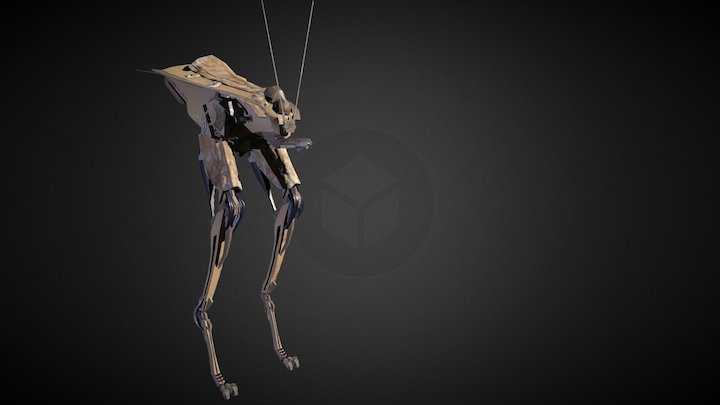 Hard surface modelling: Grass hopper X-356A 3D Model