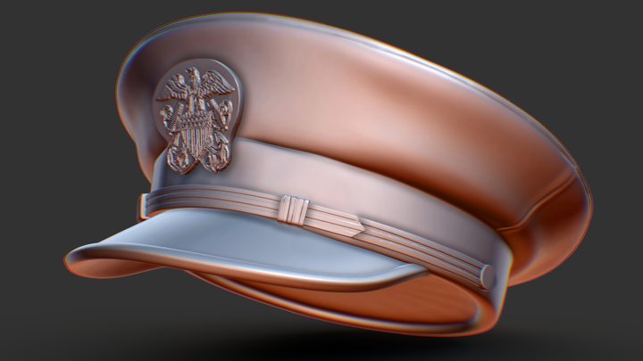 Naval Hat 3D Printable 3D Model