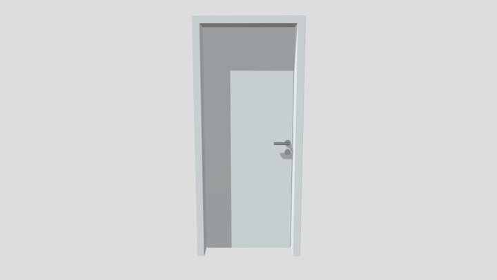 WHITE DOOR LOW POLY