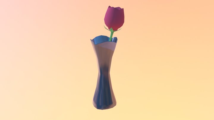 Flower in vase 3D Model