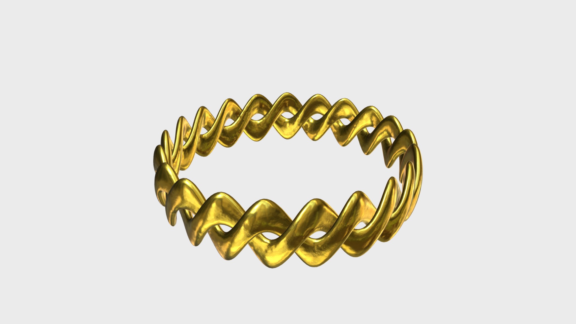 3D model Braided ring - This is a 3D model of the Braided ring. The 3D model is about a gold and black logo.