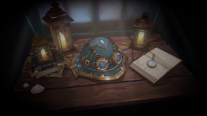 Isha's Helmet Redesign in Arcane style 3D Model
