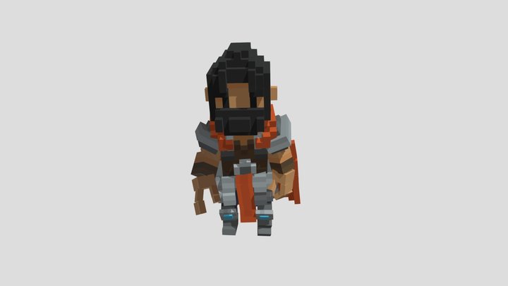 Gladiator - Voxel Art 3D Model