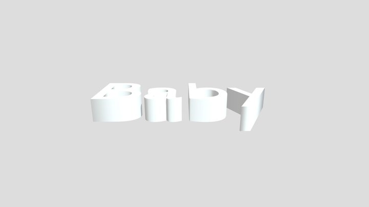 Baby write 3D Model