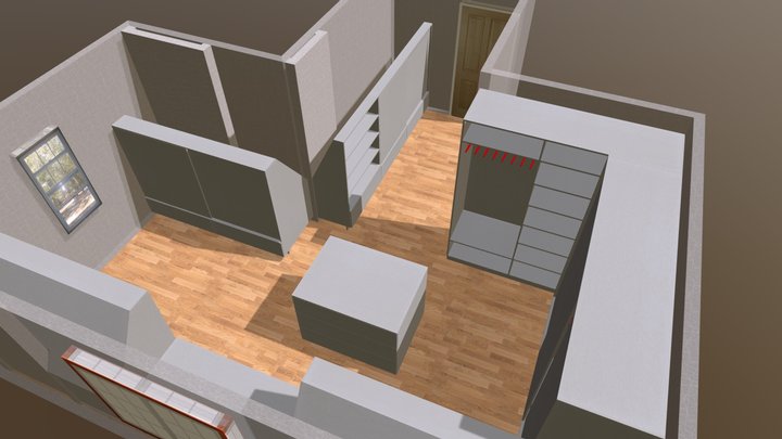 N_walk-in wardrobe 3D Model