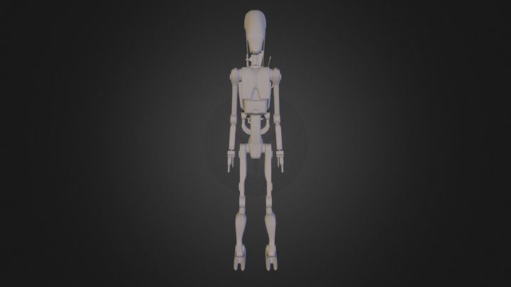 Battle Droid Low Poly 3D Model