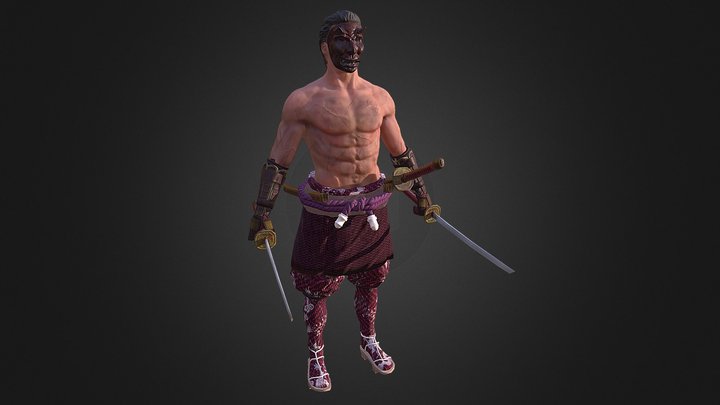 Caso práctico: Samurai Dragón 3D Model