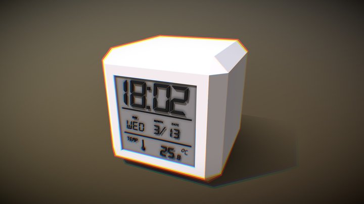 Cubic Clock 3D Model