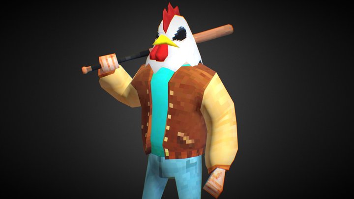 PS1 Jacket from Hotline Miami 3D Model