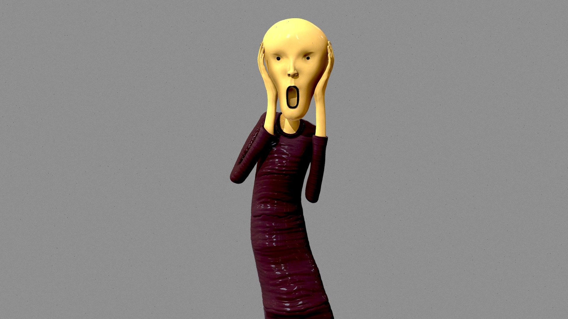 The Scream Skrik - Buy Royalty Free 3D model by Nima (@h3ydari96 ...
