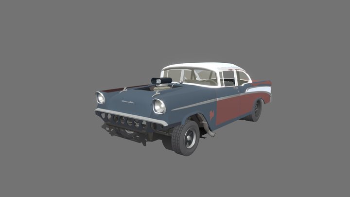 Bel-air 1957 gasser (XYZ coursework DRAFT) 3D Model