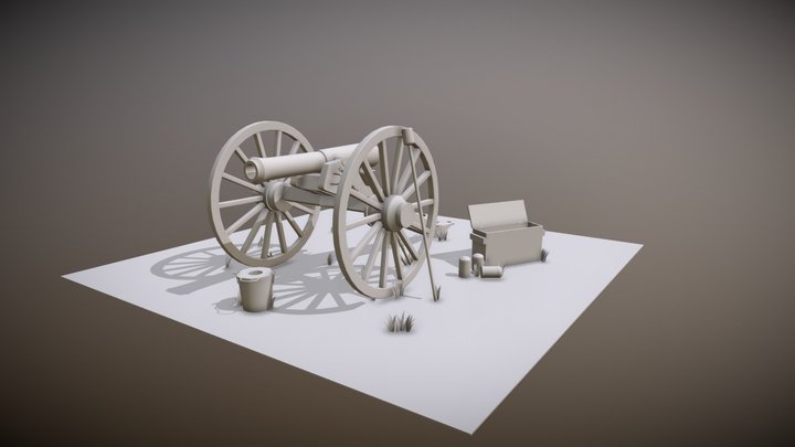 Cannon Scene 3D Model