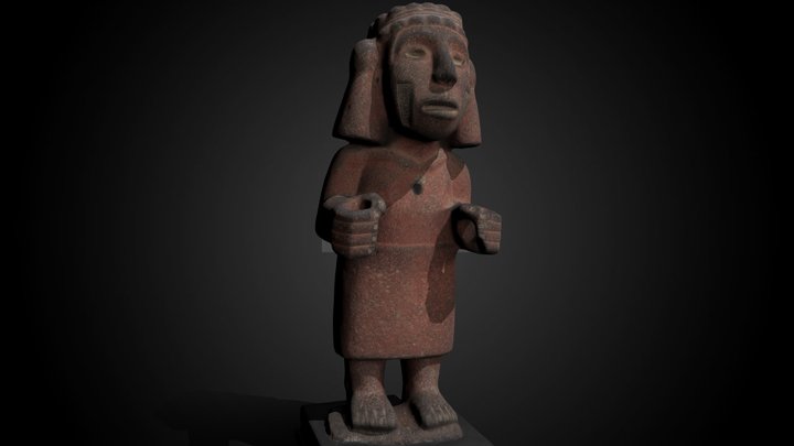 Aztec Chalchiuhtlicue, circa 1200-1521 CE – Gratis 3D-model STL