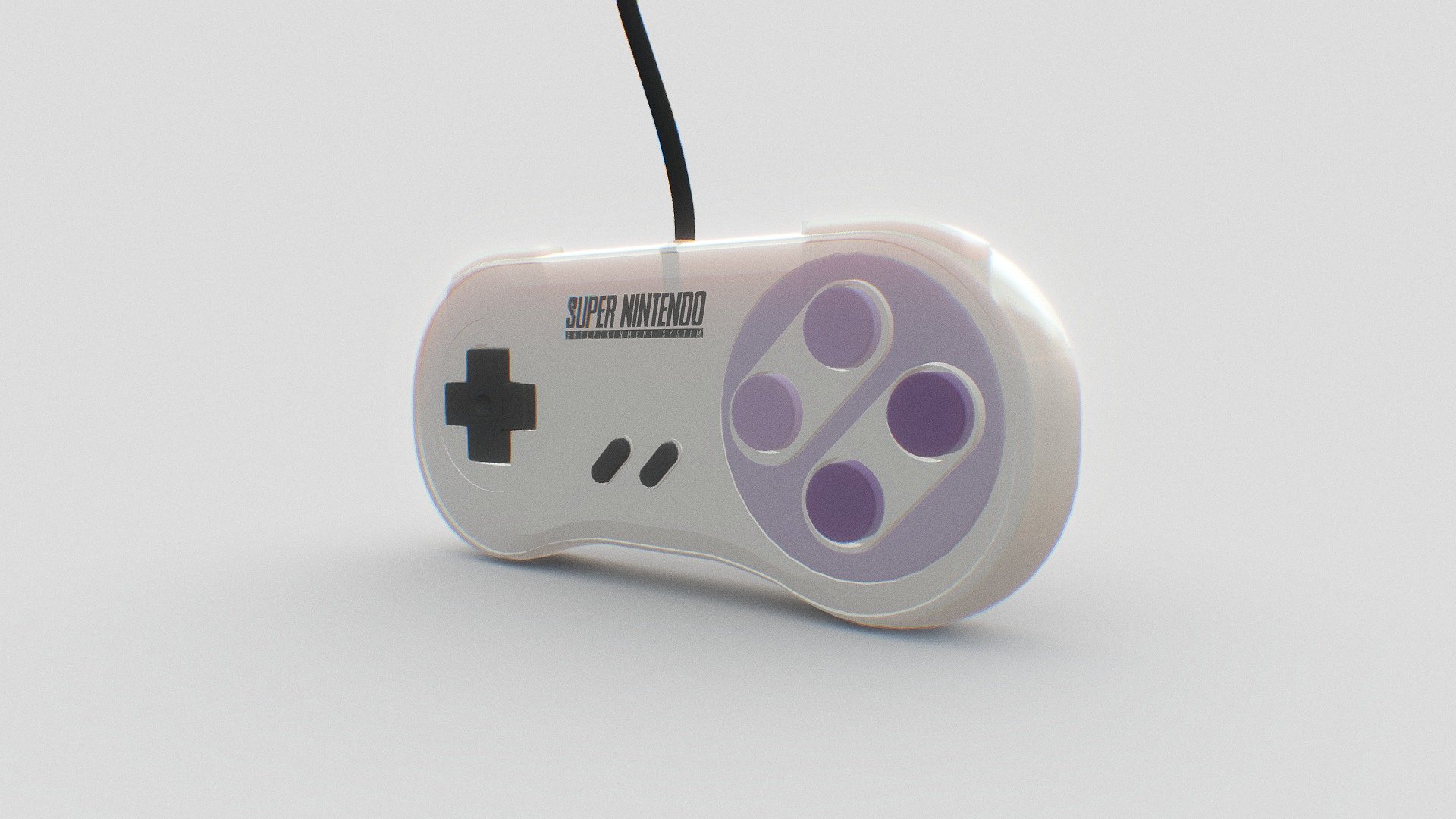Classic SNES Controller Model — Sketchfab embed 3D viewer
