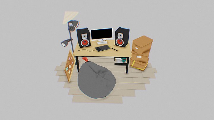 Workspace Study – Gratis 3D-model STL