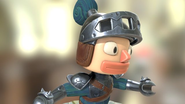 Tome Traveler Knight 3D Model