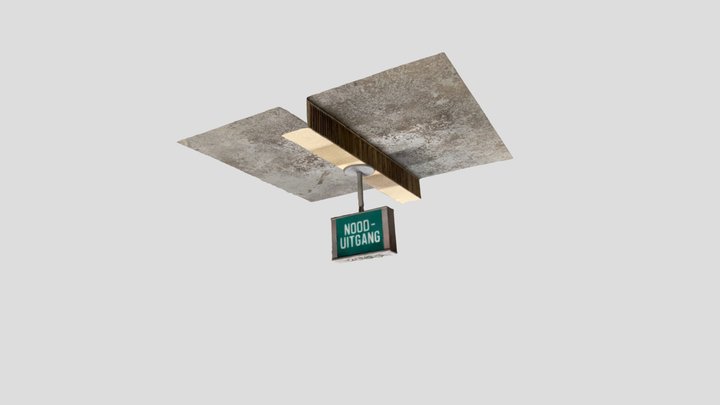 Sign or Emergency exit - Dutch / nooduitgang 3D Model