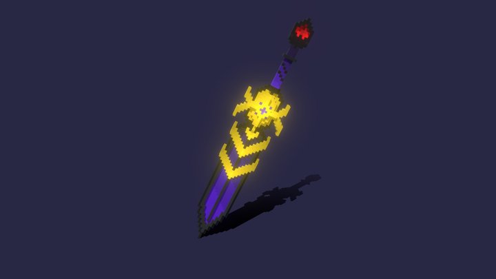 purple.gold.sword 3D Model