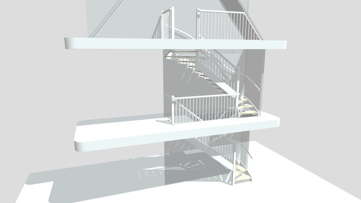trappen voor nieuwbouwhuis helmond trapdirect 3D Model