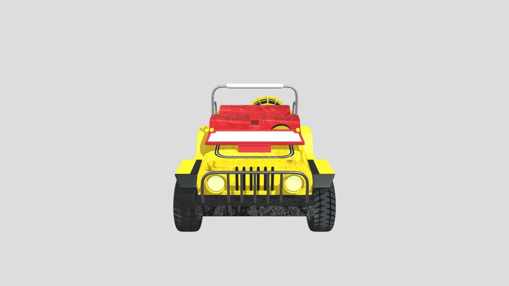 Yellow Wooden Buggy