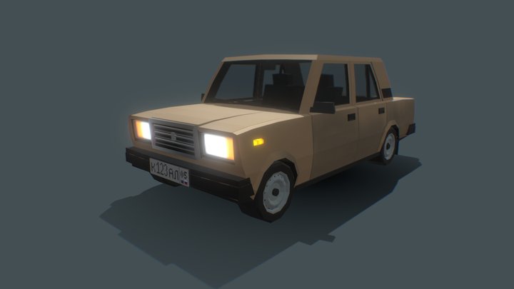 3D model Vaz 2108 Car VR / AR / low-poly