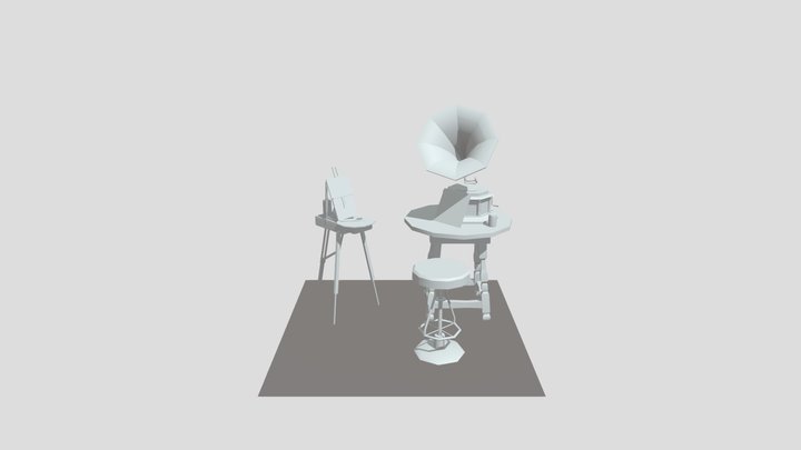 Forest Loner - 3 Simple props 3D Model