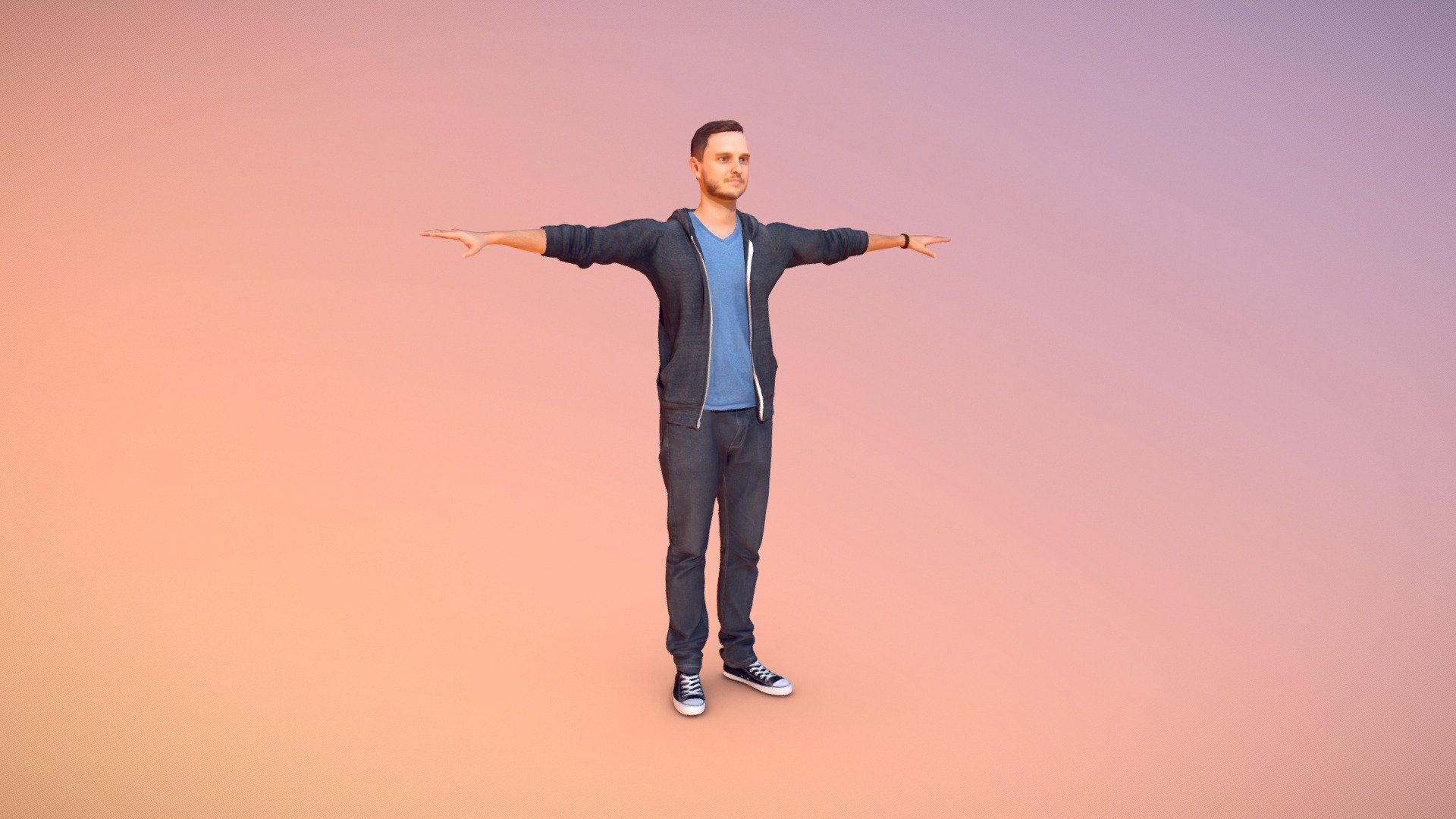 Rigged T Pose Human Male W 50 Face Blendshapes Download Free 3d Model By Mike Alger