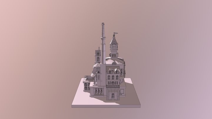 factory city victorian ara   wireframe 3D Model
