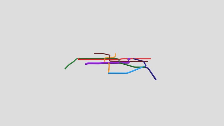 Mapa de metro 3D Model