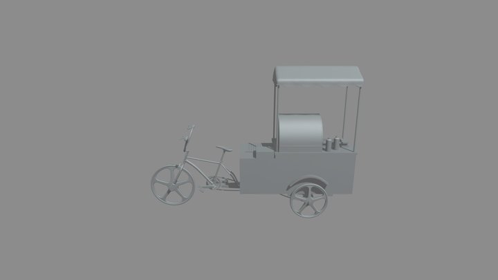 Self sufficient food cart 3D Model