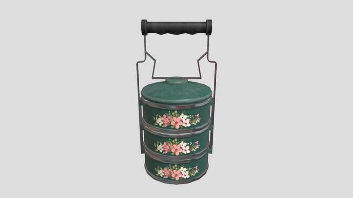 Tingkat - Green (3 Stacks) 3D Model