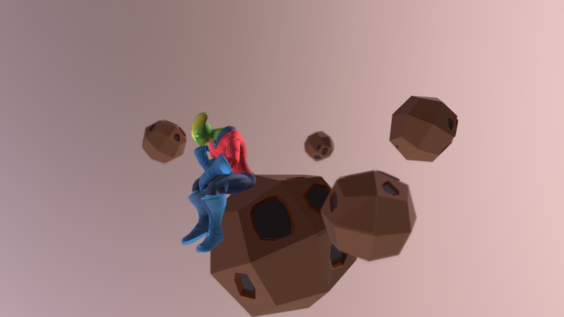 Alien Thinker - 3D model by Kainmcelhinney [cc8121a] - Sketchfab