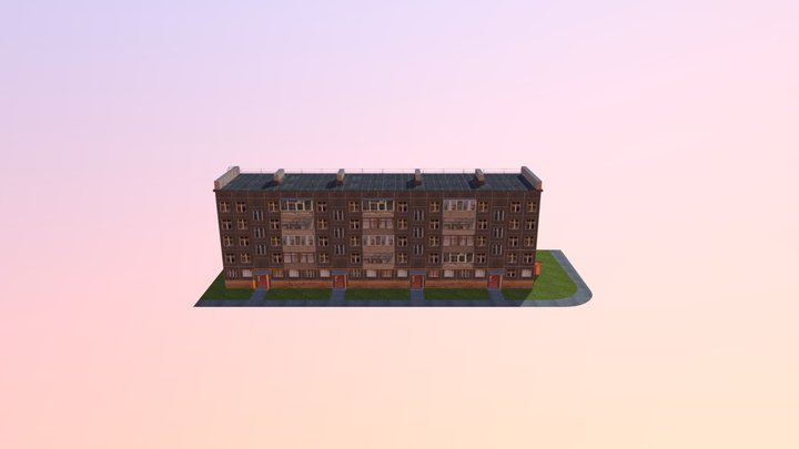 5 этажный дом 3D Model