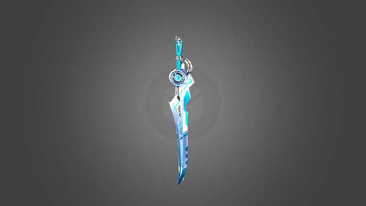 LOW_POLY SCI-FI_SWORD 3D Model