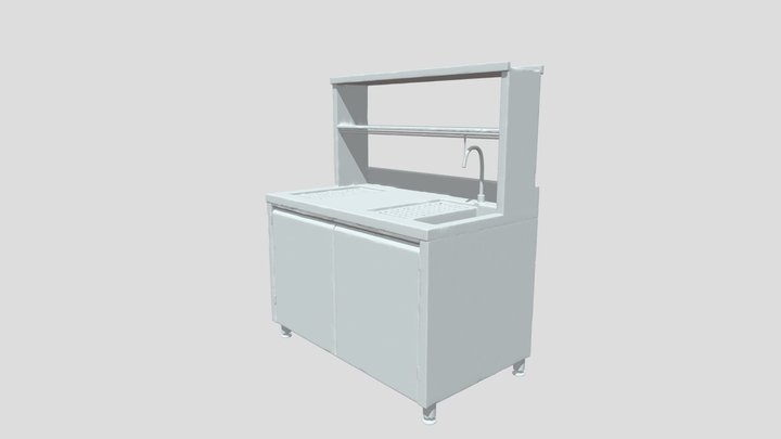 Inox Mini Bar Counter BQ-28 in Vietnam 3D Model