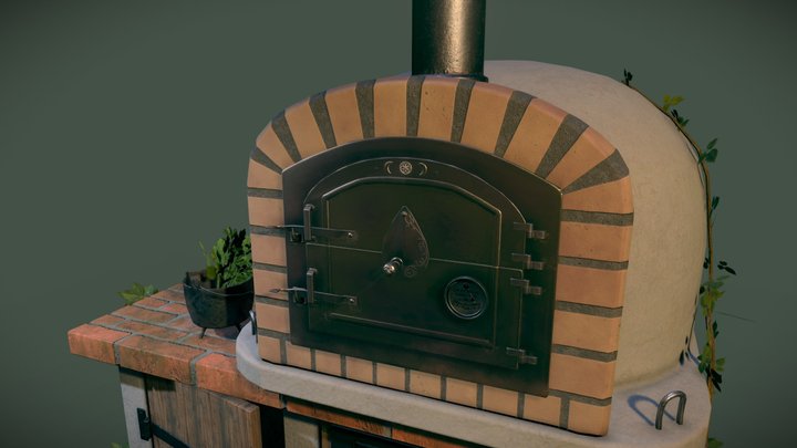 Garden Pizza Oven 3D Model