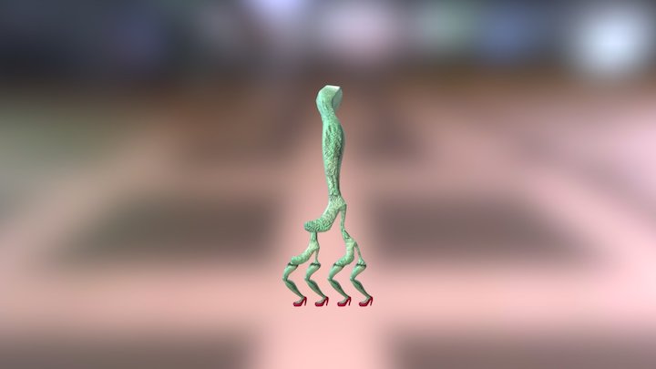 HIgh Heel Fork Walk 3D Model