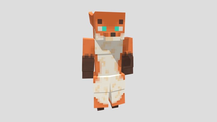 Minecraft Anthro Fox 3D Model