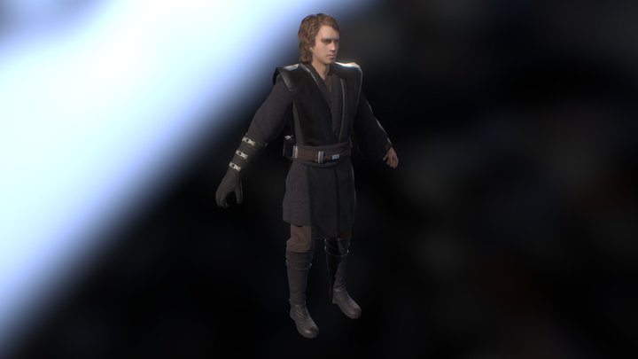 Anakin Skywalker Low-Poly 3D Model