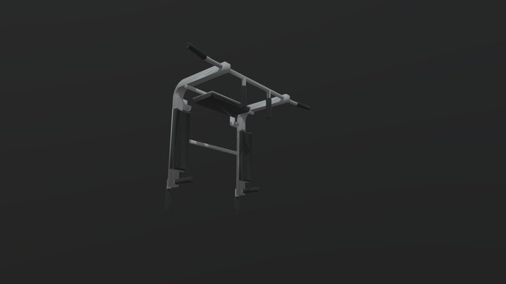 BENCHK: BLACK DIP BAR AND PULL-UP BAR 2IN1 D8 2 3D Model