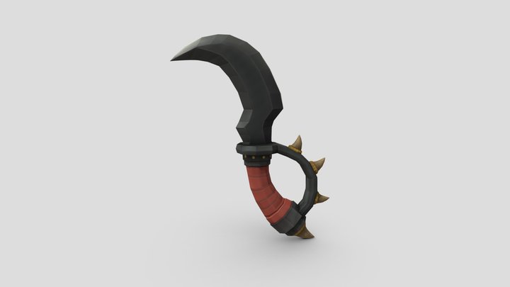 Handpainted Rogue Dagger 3D Model