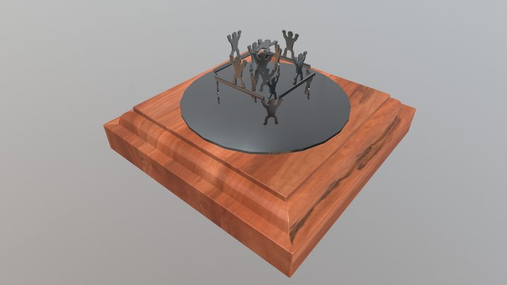 Magnetic Man Desk Puzzle 3D Model