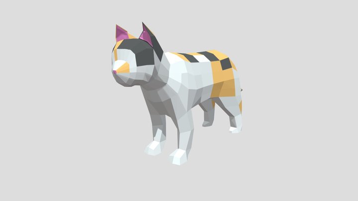 Lowpoly Cat Follower – VRChat Pet Asset 3D Model
