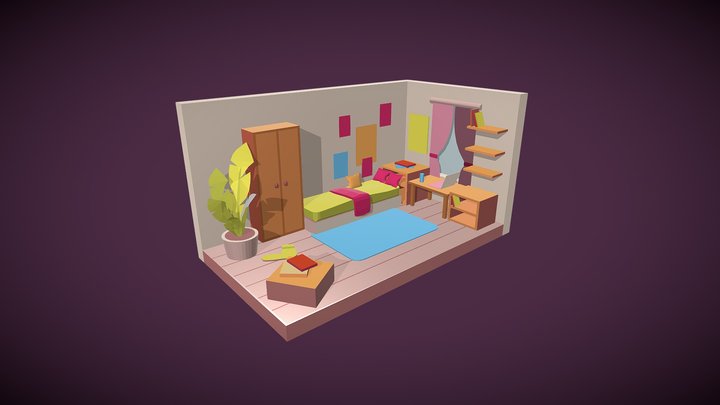 Room hypercasual 3D Model