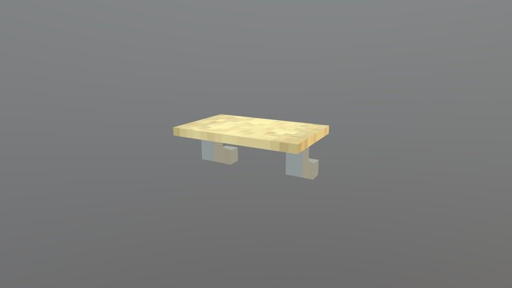 Minecraft Wall Shelf 3D Model