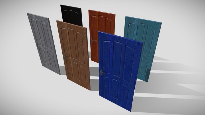 Wooden Door Pack Vol. 1 3D Model