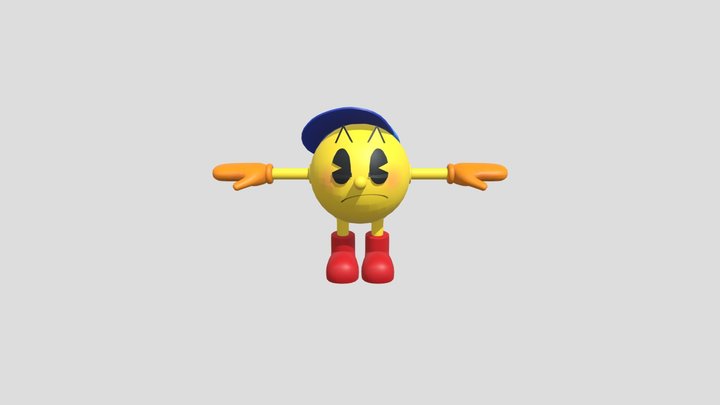 Jr. Pac- Man 3D Model
