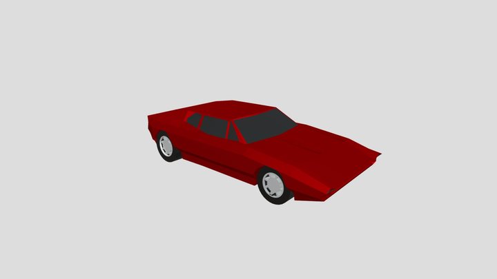 De Tomaso Pantera - Low Poly 3D Model